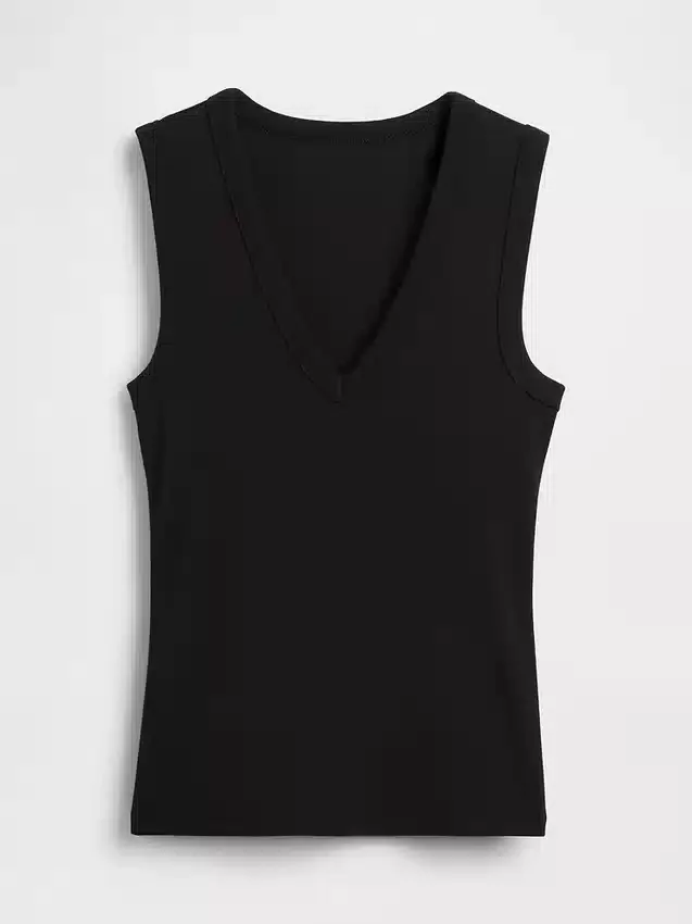 Moderne tank-top med V-hals