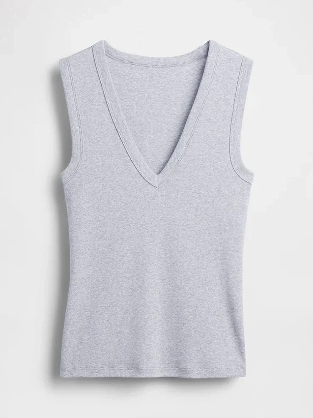 Moderne tank-top med V-hals