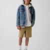Moderne uniform-shorts for barn i khaki