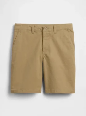 Moderne uniform-shorts for barn i khaki