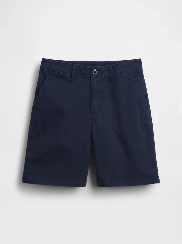 Moderne uniform-shorts for barn i khaki
