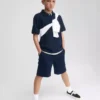Moderne uniform-shorts for barn i khaki