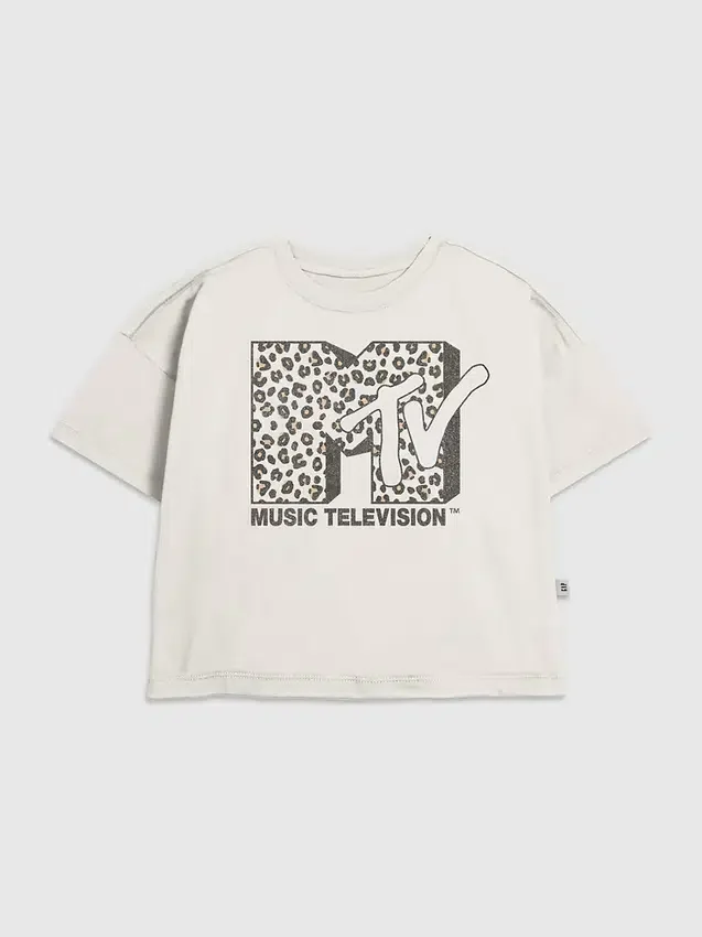 Mtv-T-skjorte med leopardlogo for barn
