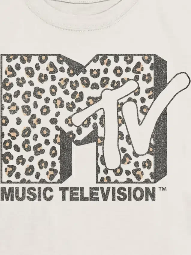 Mtv-T-skjorte med leopardlogo for barn