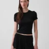 Myk modal-ribbet pyjamas-T-skjorte