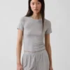 Myk modal-ribbet pyjamas-T-skjorte