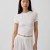 Myk modal-ribbet pyjamas-T-skjorte