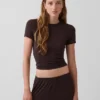 Myk modal-ribbet pyjamas-T-skjorte