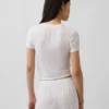 Myk modal-ribbet pyjamas-T-skjorte