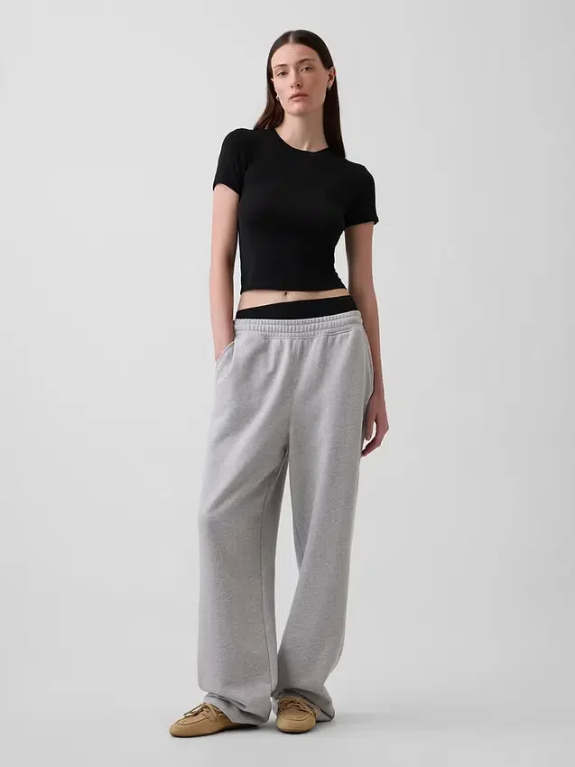 Myk modal-ribbet pyjamas-T-skjorte