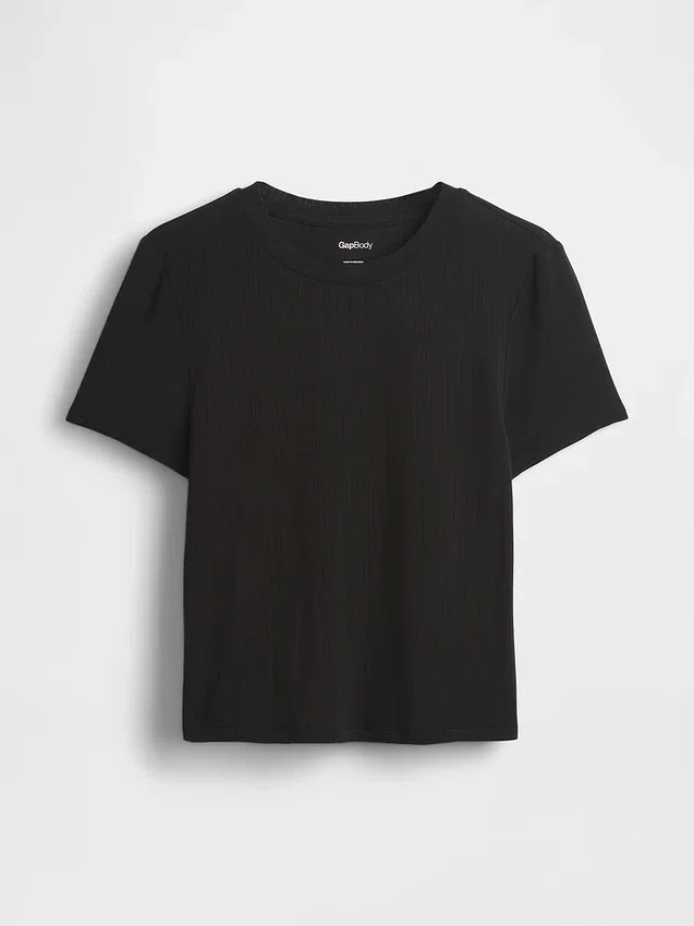 Myk modal-ribbet pyjamas-T-skjorte