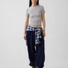 Myk modal-ribbet pyjamas-T-skjorte
