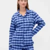 Mykeste flanellpyjamas-skjorte for voksne