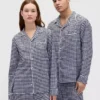 Mykeste flanellpyjamas-skjorte for voksne