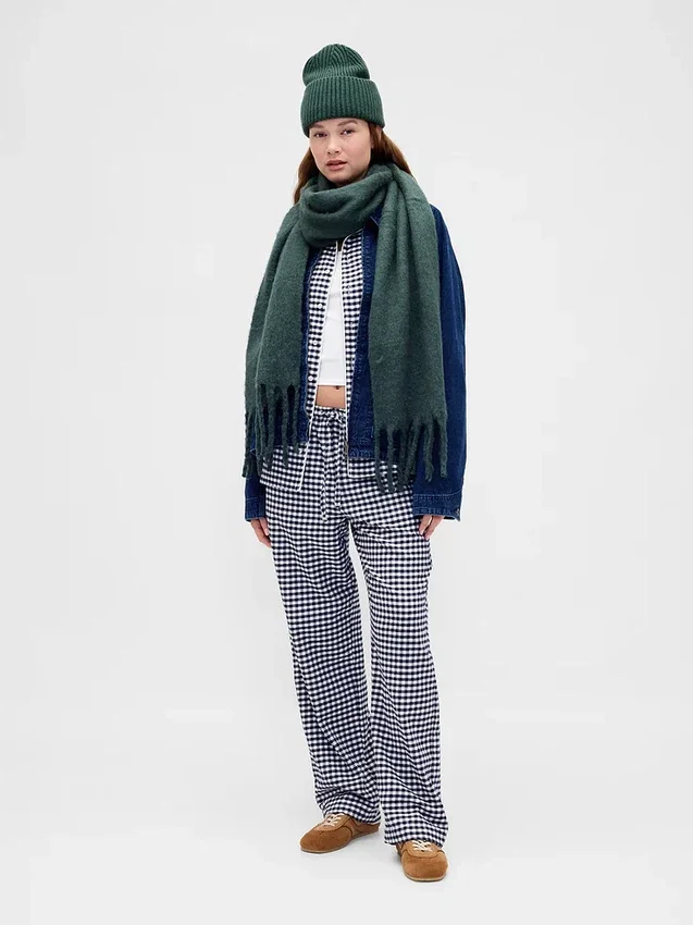 Mykeste flanellpyjamas-skjorte for voksne