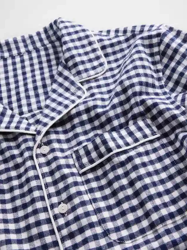 Mykeste flanellpyjamas-skjorte for voksne
