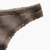 Mykeste økologisk stretchbomull-string med blonder