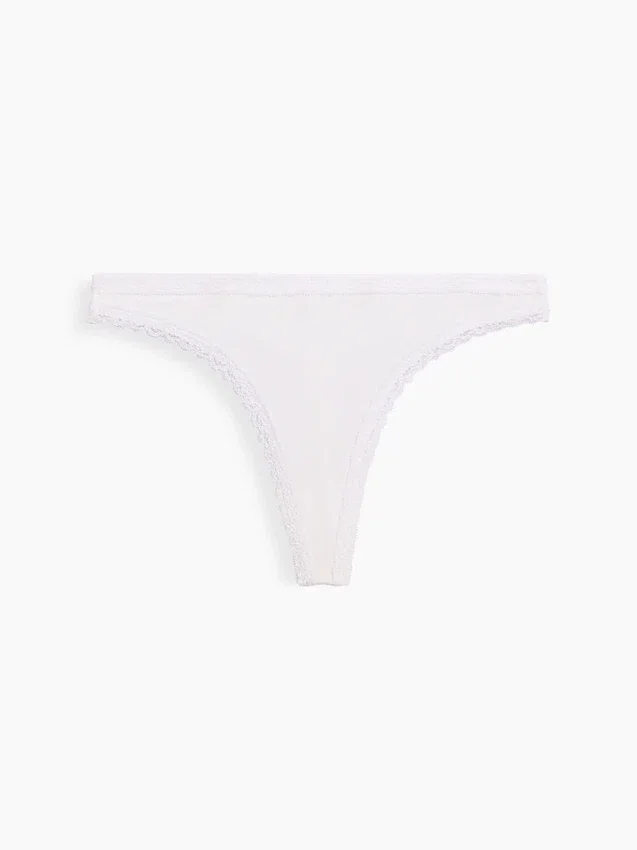 Mykeste økologisk stretchbomull-string med blonder