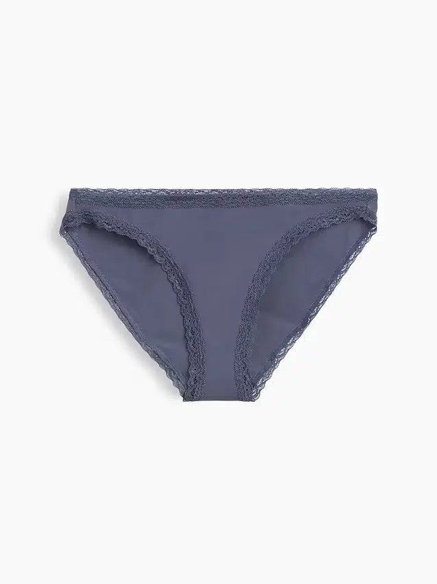 Mykeste økologisk stretchbomulls-bikini med blonder