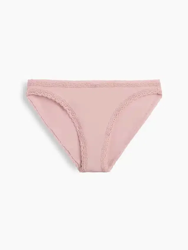 Mykeste økologisk stretchbomulls-bikini med blonder