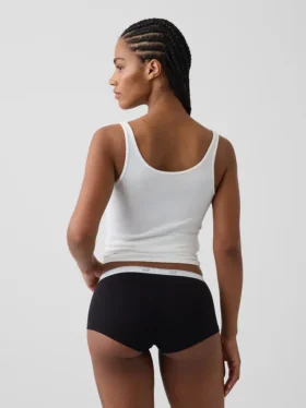 Mykeste økologisk stretchbomulls-shorty med logo
