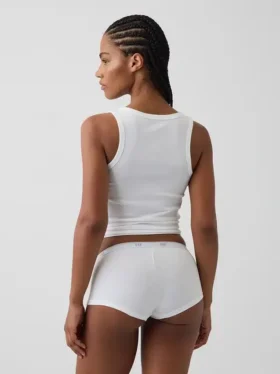 Mykeste økologisk stretchbomulls-shorty med logo