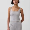 Mykeste modal-ribbet pyjamas-tanktop