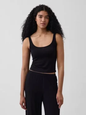 Mykeste modal-ribbet pyjamas-tanktop