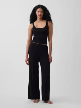 Mykeste modal-ribbet pyjamas-tanktop