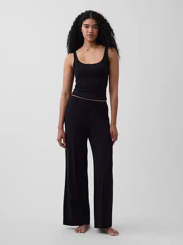 Mykeste modal-ribbet pyjamas-tanktop