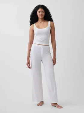 Mykeste modal-ribbet pyjamas-tanktop