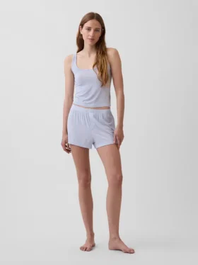 Mykeste modal-ribbet pyjamas-tanktop