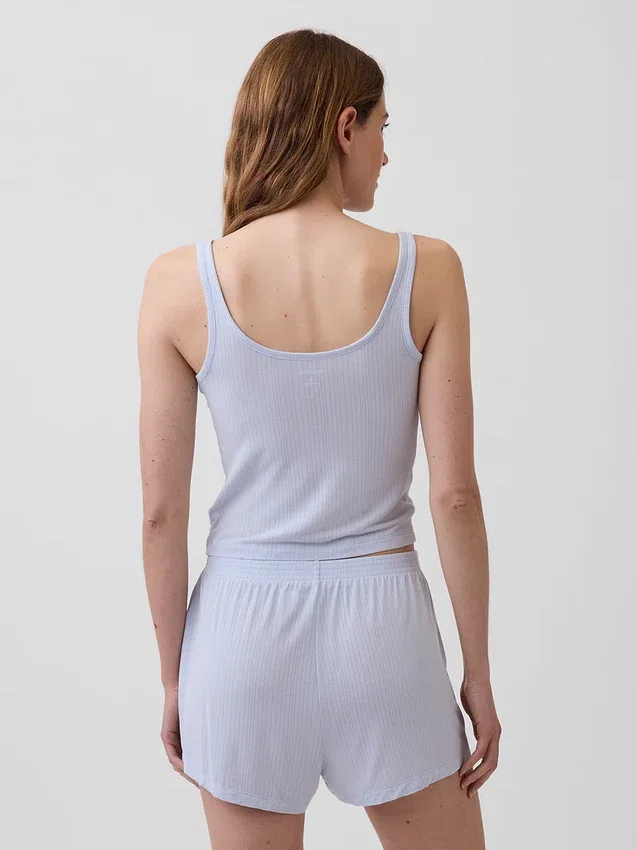 Mykeste modal-ribbet pyjamas-tanktop