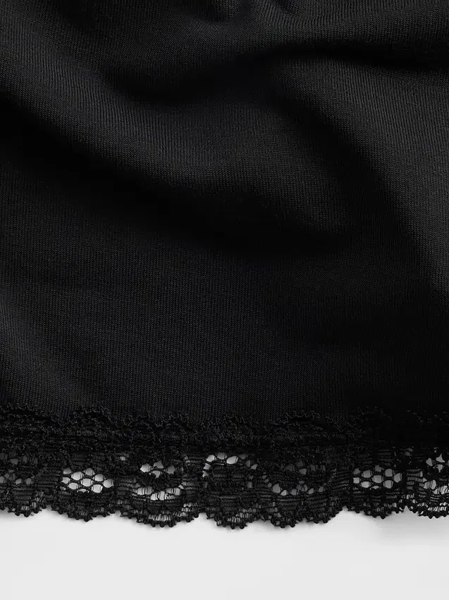 Mykeste pyjamas-Shorts i modal med blonder