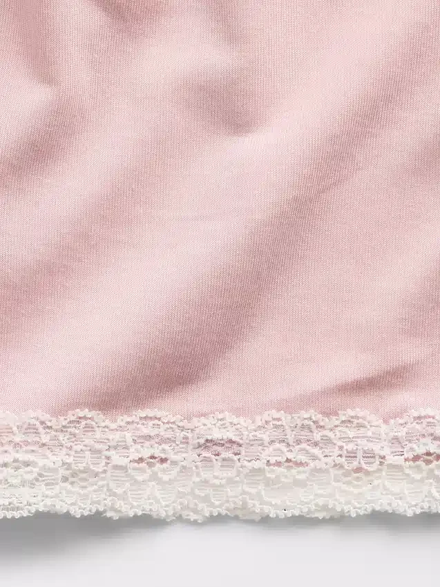 Mykeste pyjamas-Shorts i modal med blonder