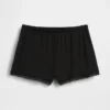 Mykeste pyjamas-Shorts i modal med blonder