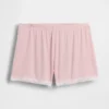 Mykeste pyjamas-Shorts i modal med blonder