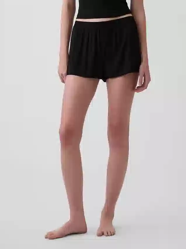 Mykeste pyjamas-Shorts i modalribb