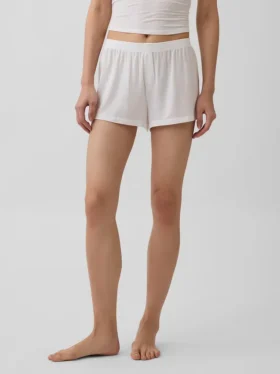 Mykeste pyjamas-Shorts i modalribb