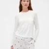 Mykeste pyjamas-T-skjorte i modal med lomme