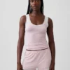 Mykeste pyjamas-tanktop i modal med blonderkant