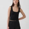 Mykeste pyjamas-tanktop i modal med blonderkant