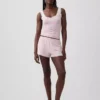 Mykeste pyjamas-tanktop i modal med blonderkant