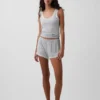 Mykeste pyjamas-tanktop i modal med blonderkant