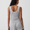 Mykeste pyjamas-tanktop i modal med blonderkant