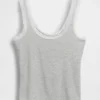 Mykeste pyjamas-tanktop i modal med blonderkant