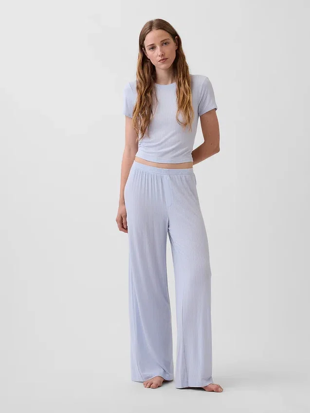 Mykeste pyjamasbukser i modalribb