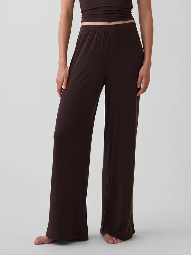 Mykeste pyjamasbukser i modalribb