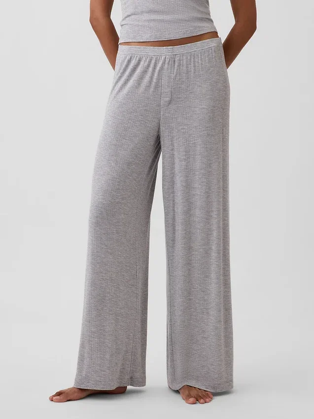 Mykeste pyjamasbukser i modalribb