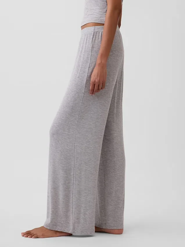 Mykeste pyjamasbukser i modalribb